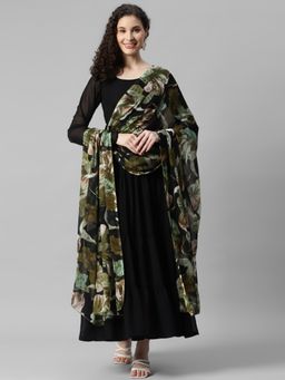 Deebaco - Women'S Black Dress With Dupatta