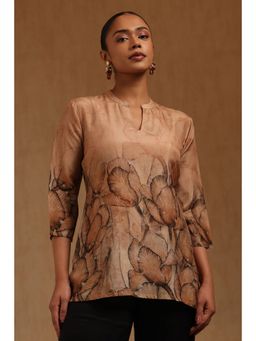 Soch - Womens Beige Muslin Floral Tunic