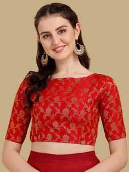 Gahan - Womens Woven Red Stitched Blouse