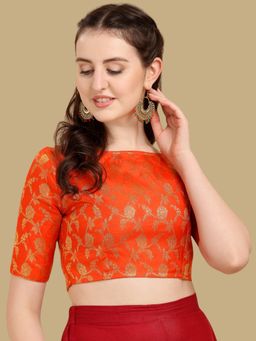Gahan - Womens Woven Orange Stitched Blouse