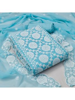 Gahan - Womens Sky Blue Colour Georgette Fabric Unstitch Dress Material