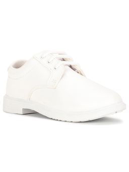 Bubblegummers - White School Lace Up Shoes For Boys
