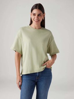 Levi's - Green Women's Embroidered Relaxed Fit Oversize T-Shirt