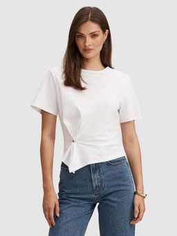 Forever New - White Lani Hardware Detail Tee