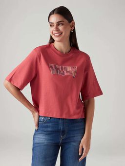 Levi's - Rust Women's Embroidered Relaxed Fit Embroidery T-Shirt