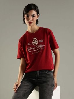 Tommy Hilfiger - Embroidered Relaxed Fit Cotton T-Shirt