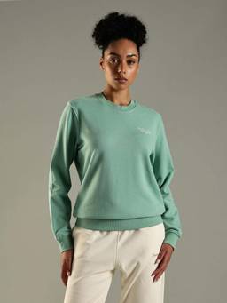 Tommy Hilfiger - Green Regular Fit Cotton Crew Neck Sweatshirt