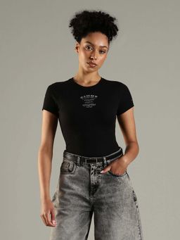 Tommy Hilfiger - Black Logo Slim Fit Cotton T-Shirt