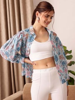 STREET 9 - Blue Printed Shirt