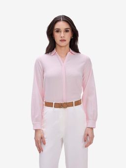 Strong And Brave - Pink Formal Shirt