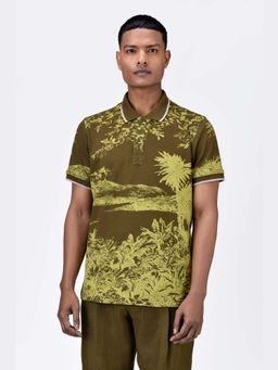 Genes Lecoanet Hemant - Men'S Regular Fit Cotton Khaki Shirt