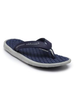SOLETHREADS - Raptor Navy Textured Men Flip Flop