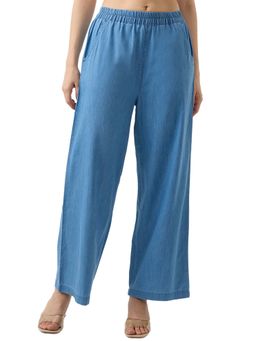Spykar - Mid Blue Regular Fit High Rise Jeans for Women