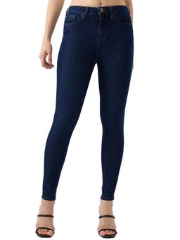 Spykar - Navy Blue Super Skinny Fit High Rise Jeans for Women