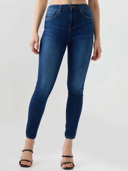 Spykar - Mid Blue Super Skinny Fit High Rise Jeans for Women