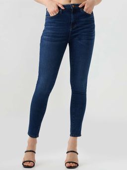 Spykar - Navy Blue Super Skinny Fit High Rise Jeans for Women