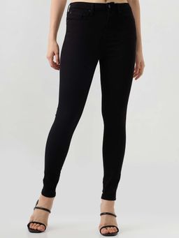 Spykar - Jet Black Super Skinny Fit High Rise Jeans for Women