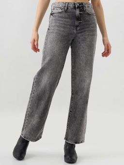 Spykar - Grey Straight Fit High Rise Jeans for Women