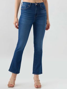 Spykar - Mid Blue Boot Cut Fit High Rise Jeans for Women