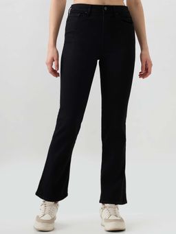 Spykar - Jet Black Boot Cut Fit High Rise Jeans for Women