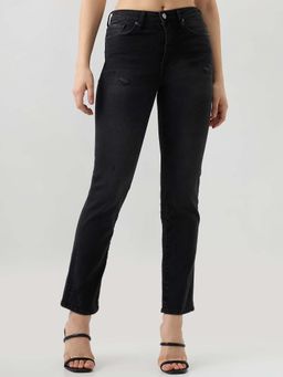 Spykar - Black Slim Fit Mid Rise Jeans for Women