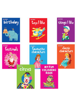 Pegasus - Set of 8 Copy Colour Colouring Books for 2+ Year Old Kids