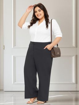 Martini - Grey Plus Size Extra Stretch Curve Trouser