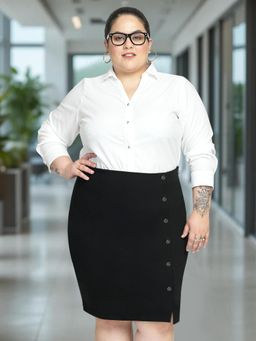 Martini - Black Plus Size Extra Stretch Curve Skirt