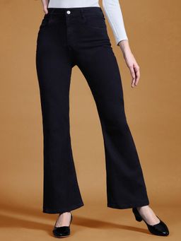 Miss Chase - Women's Black Bootcut High Rise Denim Jeans