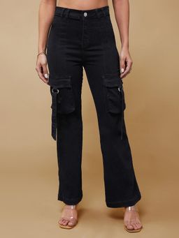 Miss Chase - Women's Black Bootcut Denim Jeans