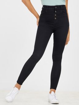 Miss Chase - Women's Black Skinny Fit High Rise Denim Jeans