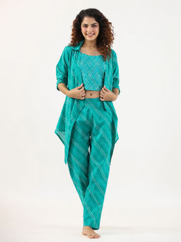SAY - Women Pure Cotton Night Suit (Set of 3)