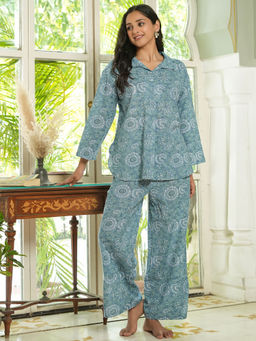 SAY - Women Pure Cotton Night Suit (Set of 2)
