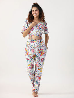 SAY - Women Viscose Rayon Night Suit (Set of 2)