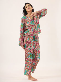 SAY - Women Pure Cotton Night Suit (Set of 2)