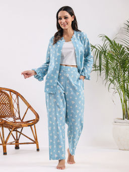 SAY - Women Pure Cotton Night Suit (Set of 3)
