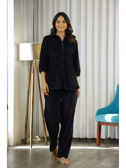 SAY - Women Velvet Night Suit (Set of 2)