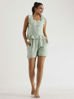 SAY - Women Viscose Rayon Night Suit (Set of 2)