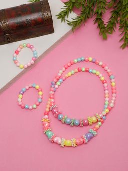 Stol'N - Multi Colour Beaded Necklaces With Bracelets (Pack Of 4)
