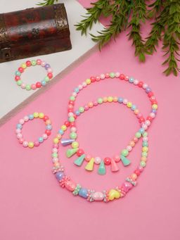 Stol'N - Multi Colour Beaded Necklaces With Bracelets (Pack Of 4)