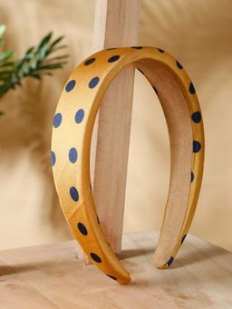 Stol'N - Gold Polka Dotted Broad Hair Band