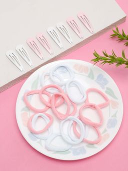 Stol'N - Multi-Colour Hair Accessories Tic Tac Pins And Rubber Bands (Set Of 24)