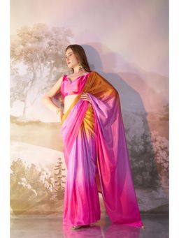 Modeva - Ombre Chiffon Saree with Unstitch Blouse