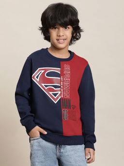 Kidsville - Superman Printed Multi Color Sweatshirt For Boys