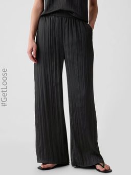 GAP - Women Textured Elastic Waist Trousers
