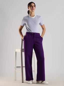 Calvin Klein - Purple Loose Fit Mid Rise Straight Trousers