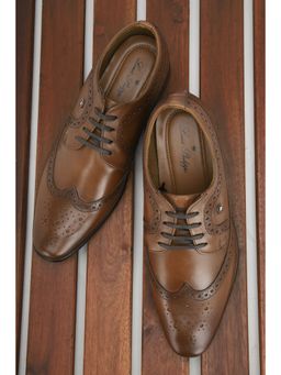Louis Philippe - Brown Formal Derby Shoes