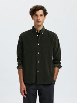 SELECTED HOMME - Green Danni Button Down Collar Green Casual Shirt