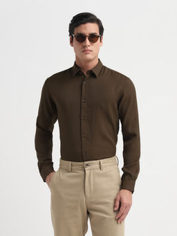 SELECTED HOMME - Brown Regular Fit Full Sleeves Casual Shirt