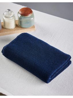 Fabindia - Navy Blue Hanah Cotton Pile Small Bath Towel
